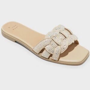 Women's Maggie Rhinestone Slide Sandals - A New Day NWT size 8.5